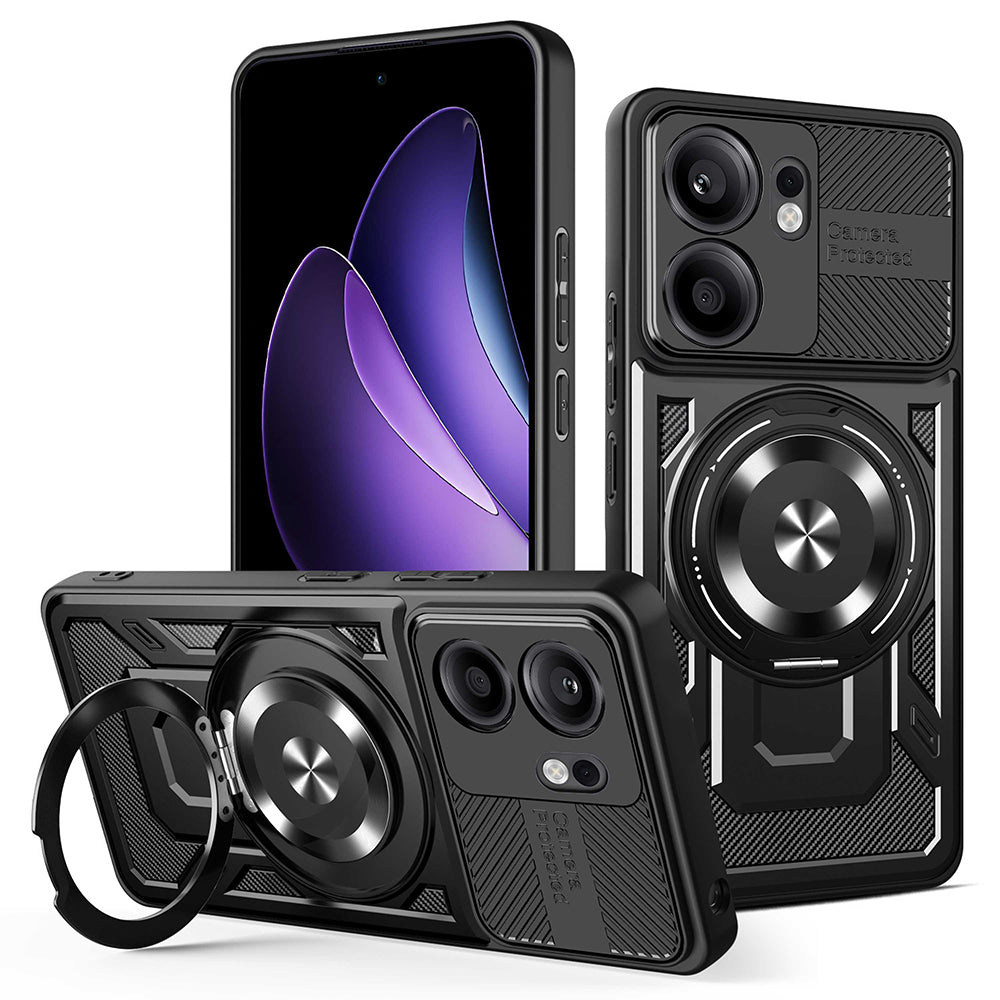 Husa de protectie Techsuit RuggedCam compatibil cu Oppo Reno13 F 4G / Reno13 F 5G / Reno13 FS 5G, Negru
