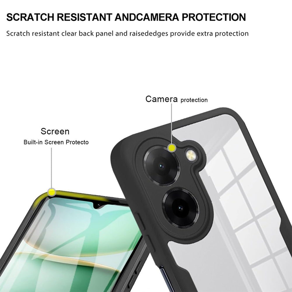 Folie de protectie Techsuit ColorVerse 360 Series + compatibil cu Xiaomi Redmi A5 4G (Regional), Negru