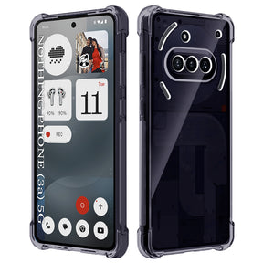 Husa de protectie Techsuit Shockproof Clear Silicone compatibil cu Nothing Phone (3a), Negru Fumuriu