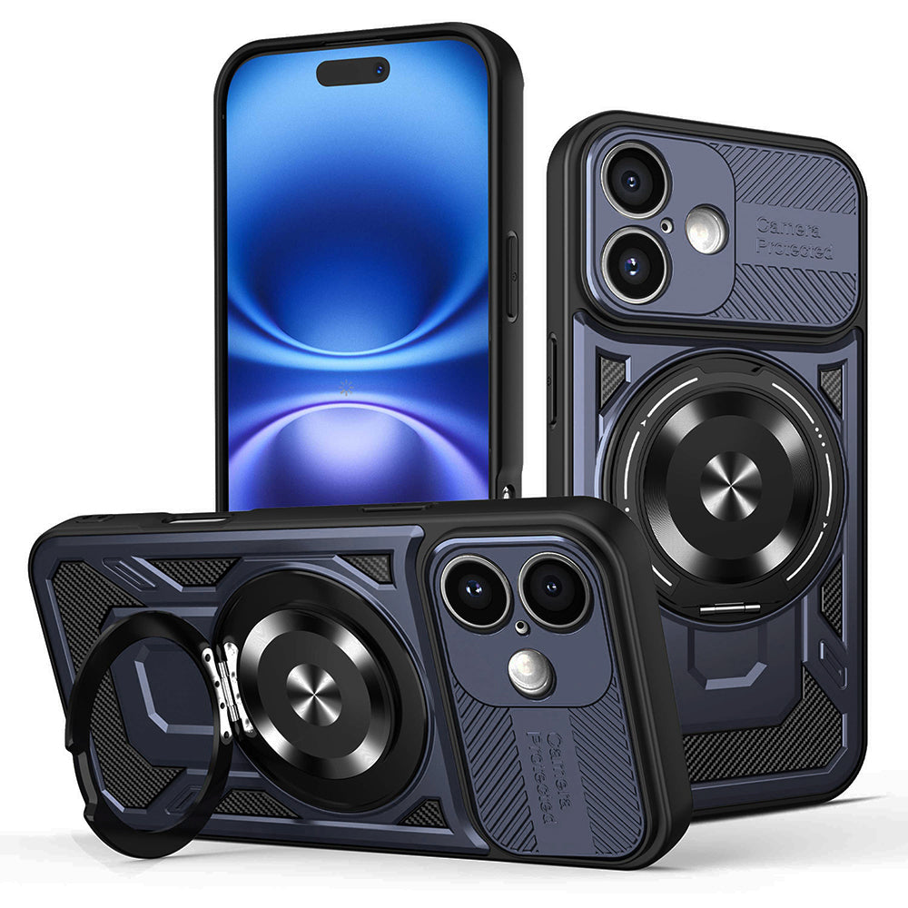 Husa de protectie Techsuit RuggedCam compatibil cu iPhone 16 Plus, Albastru