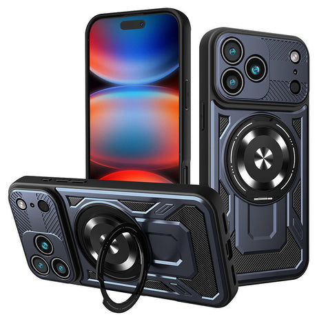 Husa de protectie Techsuit RuggedCam compatibil cu iPhone 17 Pro Max, Albastru