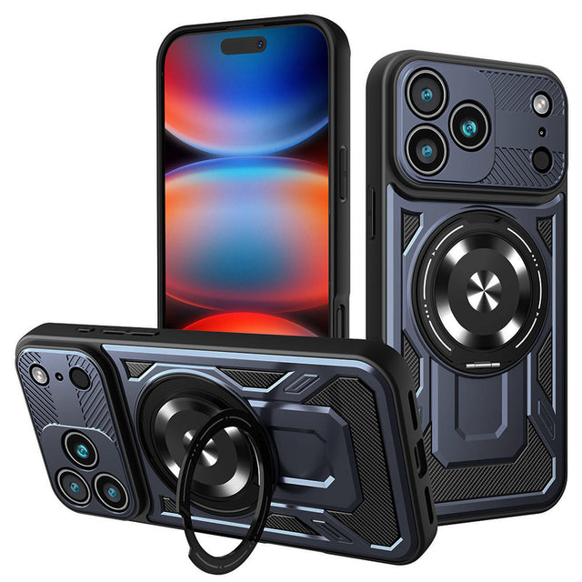 Husa de protectie Techsuit RuggedCam compatibil cu iPhone 17 Pro Max, Albastru