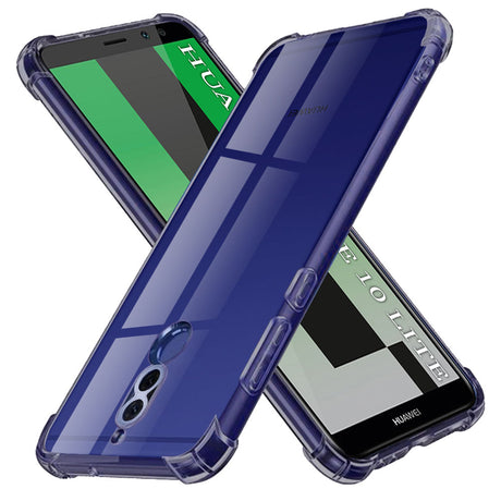 Husa de protectie Techsuit Shockproof Clear Silicone compatibil cu Huawei Mate 10 Lite, Negru Fumuriu