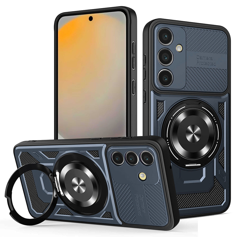 Husa de protectie Techsuit RuggedCam compatibil cu Samsung Galaxy S24 FE, Albastru