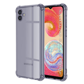 Husa de protectie Techsuit Shockproof Clear Silicone compatibil cu Samsung Galaxy A04e / M04, Negru Fumuriu
