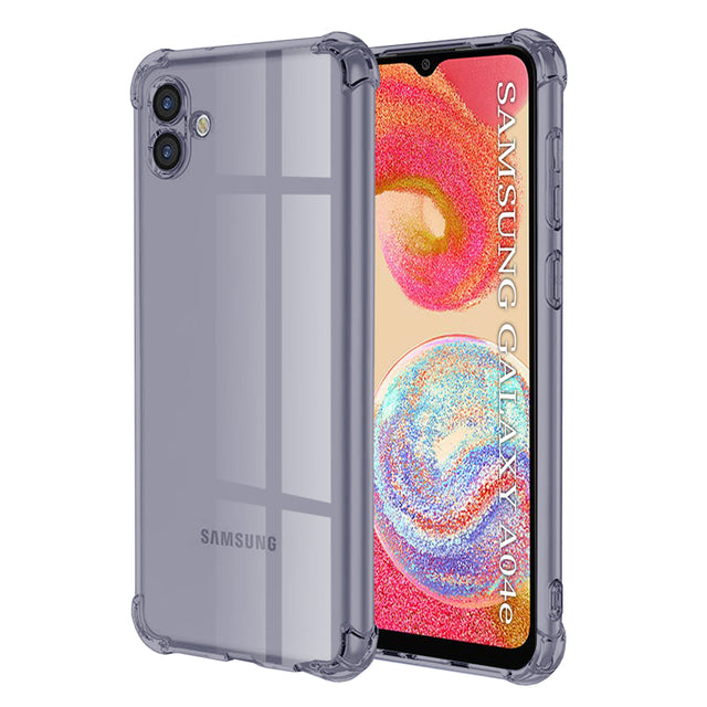 Husa de protectie Techsuit Shockproof Clear Silicone compatibil cu Samsung Galaxy A04e / M04, Negru Fumuriu