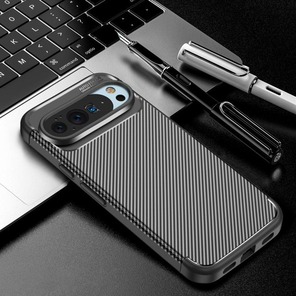 Husa de protectie Techsuit CarbonFiber compatibil cu Google Pixel 10 / 10 Pro, Negru