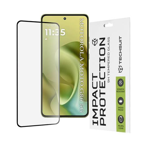 Folie de protectie Techsuit 111D Full Cover / Full Glue Glass compatibil cu Motorola Moto G86 / Moto G86 Power, Negru