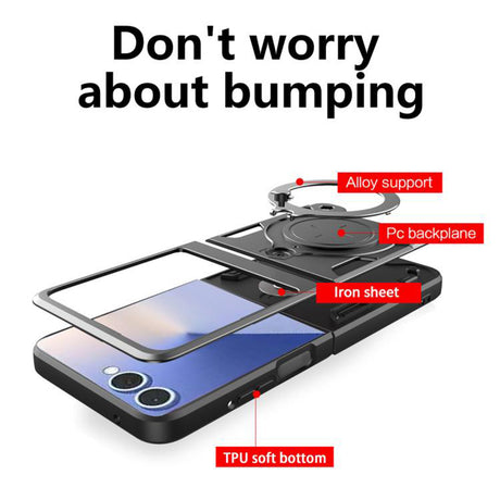 Husa de protectie Techsuit CamGuard Pro compatibil cu Samsung Galaxy Z Flip7, Albastru