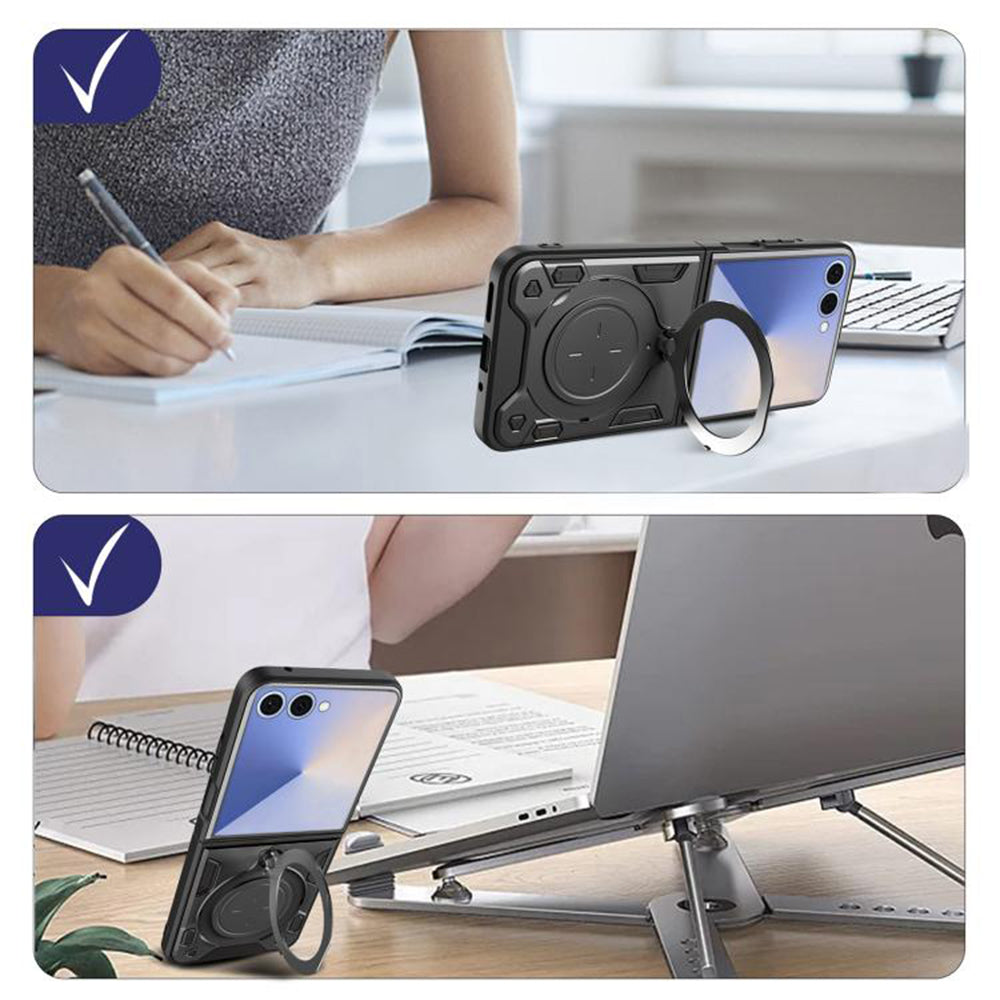 Husa de protectie Techsuit CamGuard Pro compatibil cu Samsung Galaxy Z Flip7, Albastru