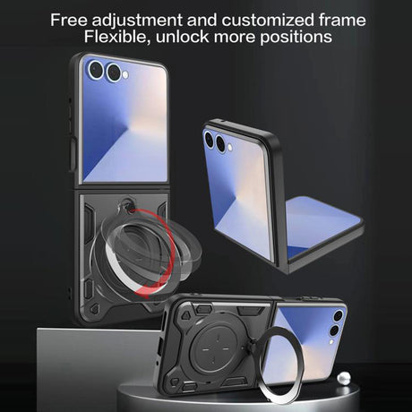 Husa de protectie Techsuit CamGuard Pro compatibil cu Samsung Galaxy Z Flip7, Roz Auriu