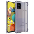 Husă Techsuit Shockproof Clear Silicone pentru Galaxy A51 4G, negru fumuriu