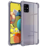 Husă Techsuit Shockproof Clear Silicone pentru Galaxy A51 4G, negru fumuriu
