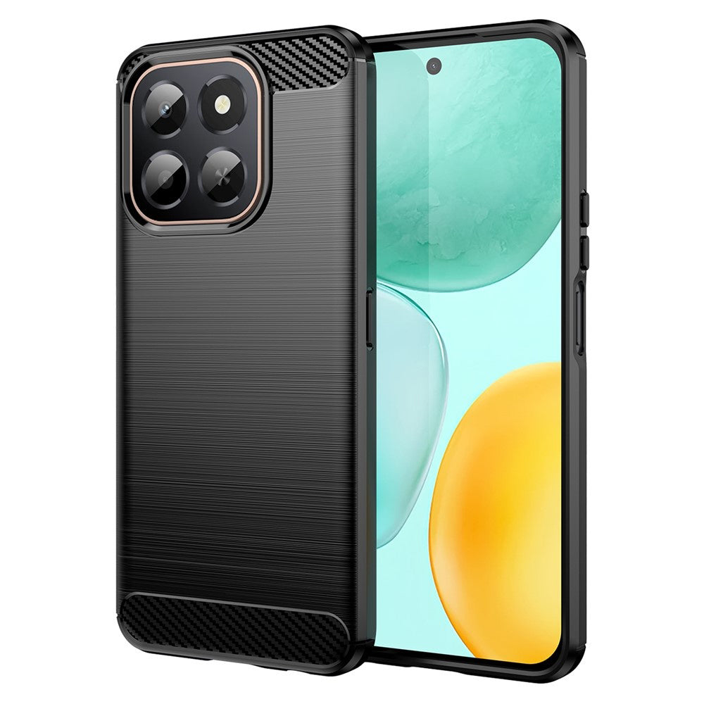 Husa de protectie Techsuit Carbon Silicone compatibil cu Honor X6c, Negru