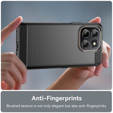Husa de protectie Techsuit Carbon Silicone compatibil cu Honor X6c, Negru
