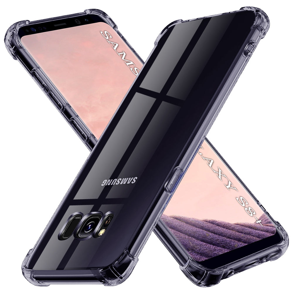 Husa de protectie Techsuit Shockproof Clear Silicone compatibil cu Samsung Galaxy S8 Plus, Negru Fumuriu