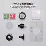 Suport Spigen MFT13 (ACP08315), MagSafe, for Dashboard, Air Vent, 360° Rotation, Magnetic Grip, Universal, Adjustable, Argintiu