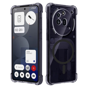 Husa de protectie Techsuit Shockproof Clear Silicone MagSafe compatibil cu Nothing Phone (3a) Pro, Negru Fumuriu
