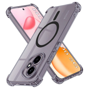 Husa de protectie Techsuit Shockproof Clear Silicone MagSafe compatibil cu Honor 400, Negru Fumuriu