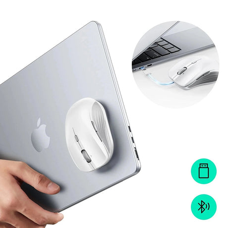 Tastatura/Mouse ESR Wireless Mouse MagMouse (6H0020301), Magnetic Grip, Built-in Type-C Cable, 800-4800DPI, Alb