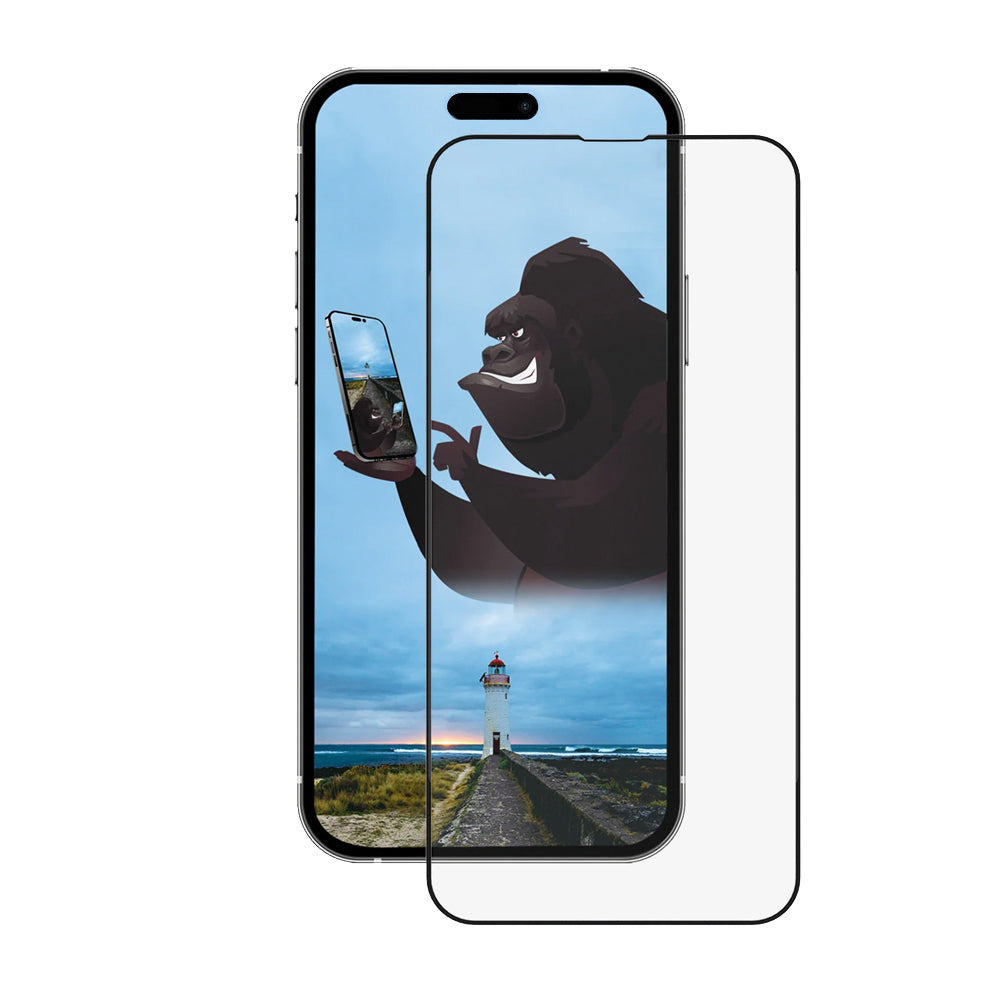 Folie de protectie ANANK 2.5D CG Glass compatibil cu iPhone 15 Pro, Negru