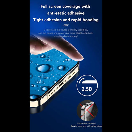 Folie de protectie ANANK 2.5D 5X Reinforced CG Glass compatibil cu iPhone 16, Negru