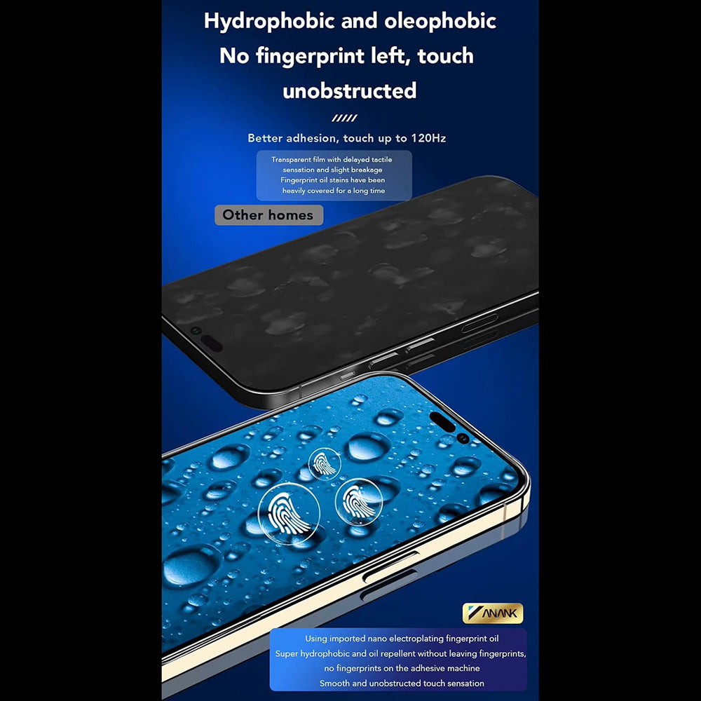Folie de protectie ANANK 2.5D 5X Reinforced CG Glass compatibil cu iPhone 16, Negru