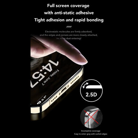 Folie de protectie ANANK 2.5D Anti-blue Light compatibil cu iPhone 15 Pro Max, Negru