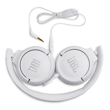 Casti JBL Tune 500, Pure Bass, Foldable Design, Jack 3.5 mm, Alb