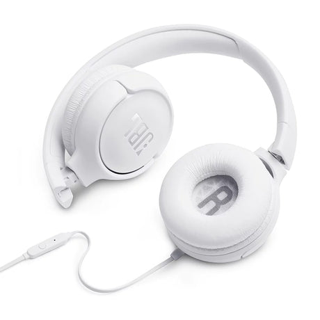Casti JBL Tune 500, Pure Bass, Foldable Design, Jack 3.5 mm, Alb