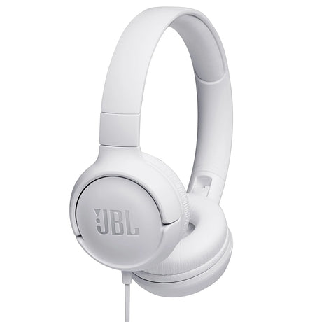 Casti JBL Tune 500, Pure Bass, Foldable Design, Jack 3.5 mm, Alb