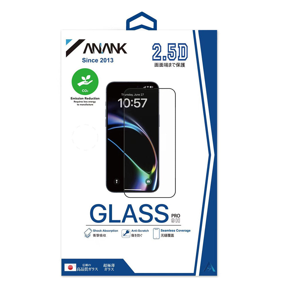 Folie de protectie ANANK 2.5D 1X Reinforced Full Glass (set de 10) compatibil cu iPhone 16 Pro Max, Negru