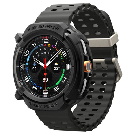 Accesoriu smartwatch Spigen Rugged Armor (ACS10012) compatibil cu Samsung Galaxy Watch8 Classic, Negru Mat