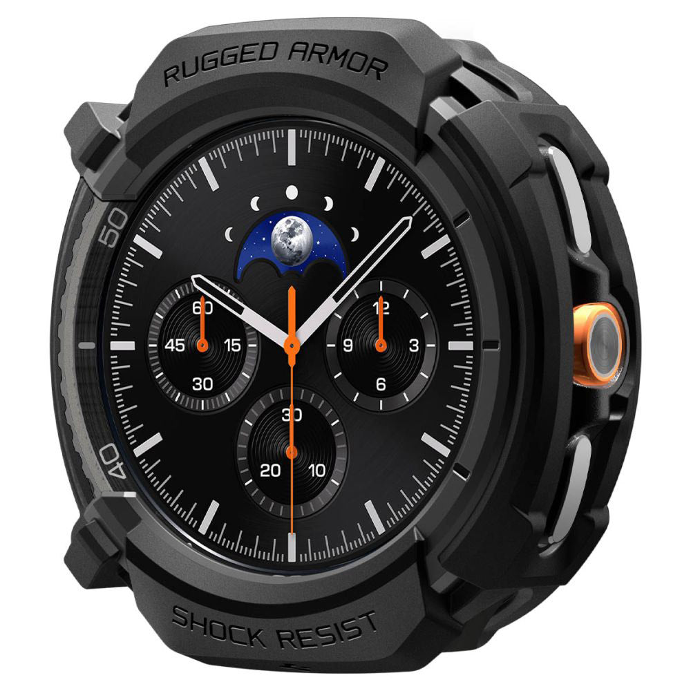 Accesoriu smartwatch Spigen Rugged Armor (ACS10012) compatibil cu Samsung Galaxy Watch8 Classic, Negru Mat