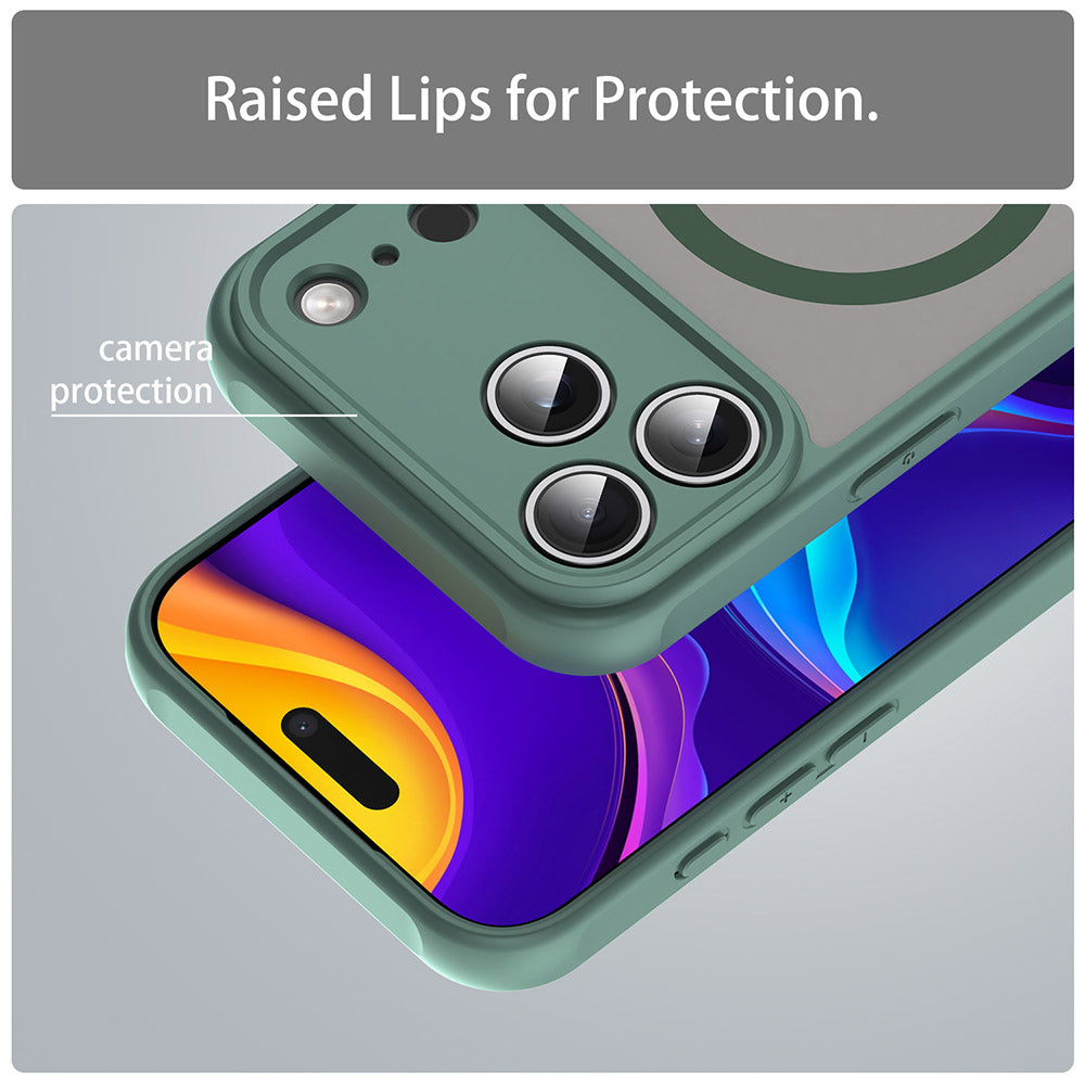 Husa de protectie Techsuit HaloFrost II MagSafe compatibil cu iPhone 17 Pro Max, Verde