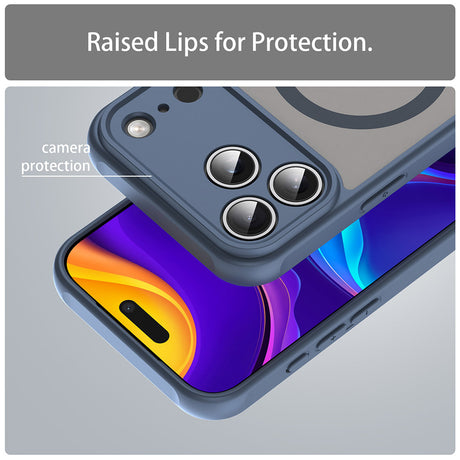 Husa de protectie Techsuit HaloFrost II MagSafe compatibil cu iPhone 17 Pro, Bleumarin