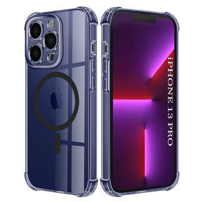 Husa de protectie Techsuit Shockproof Clear Silicone MagSafe compatibil cu iPhone 13 Pro, Negru Fumuriu