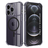 Husa de protectie Techsuit Shockproof Clear Silicone MagSafe compatibil cu iPhone 12 Pro, Negru Fumuriu