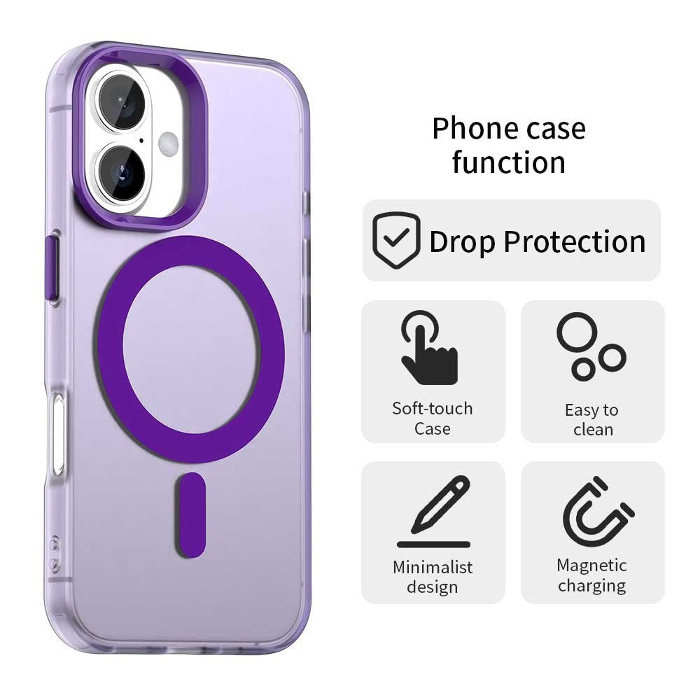 Husa de protectie Techsuit CandyCase MagSafe compatibil cu iPhone 17, Mov