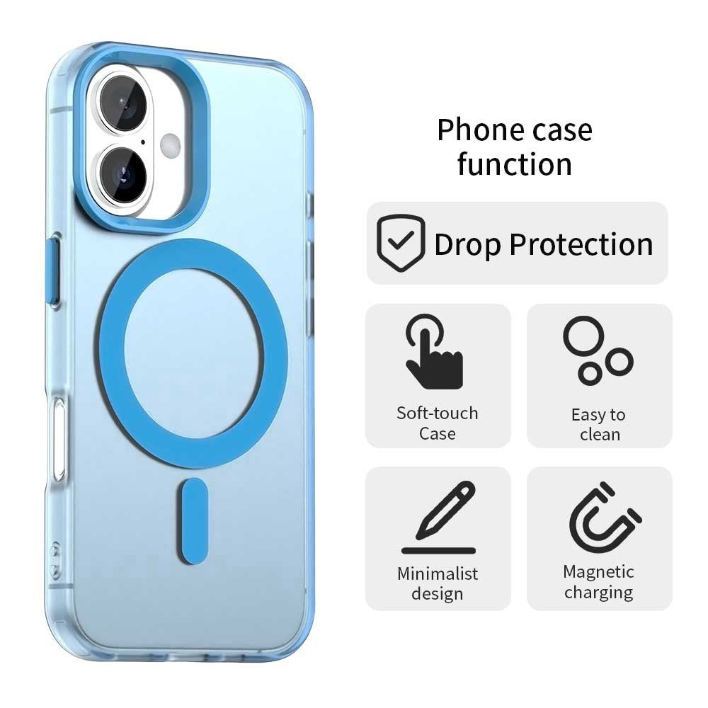Husa de protectie Techsuit CandyCase MagSafe compatibil cu iPhone 17, Albastru