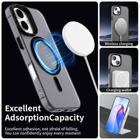 Husa de protectie Techsuit CandyCase MagSafe compatibil cu iPhone 17, Negru