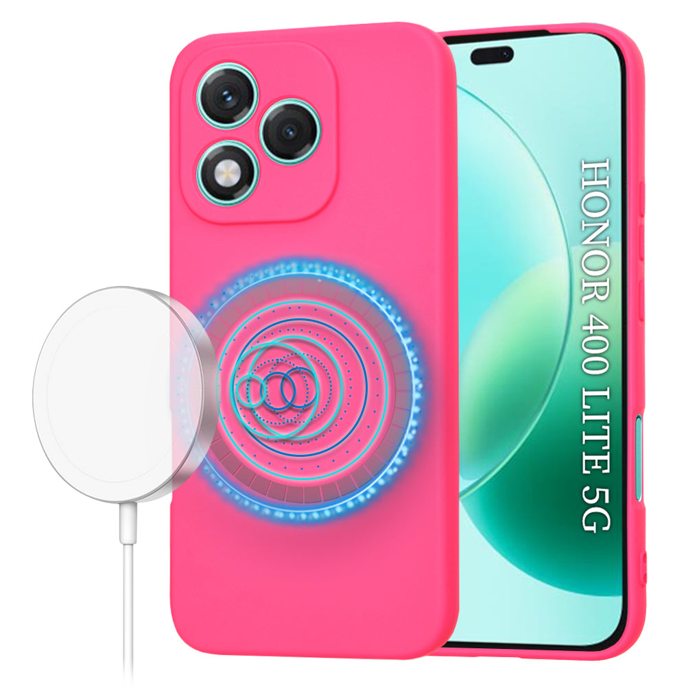 Husa de protectie Techsuit SoftFlex MagSafe compatibil cu Honor 400 Lite, Roz Intens