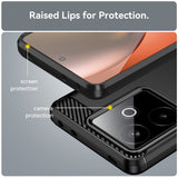 Husa de protectie Techsuit Carbon Silicone compatibil cu Realme GT 7, Negru