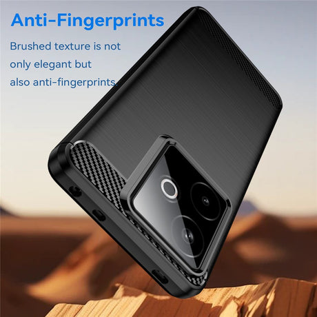 Husa de protectie Techsuit Carbon Silicone compatibil cu Realme GT 7, Negru