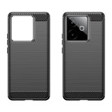 Husa de protectie Techsuit Carbon Silicone compatibil cu Realme GT 7, Negru