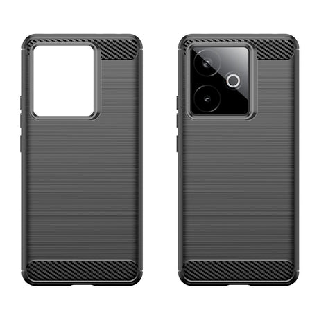 Husa de protectie Techsuit Carbon Silicone compatibil cu Realme GT 7, Negru