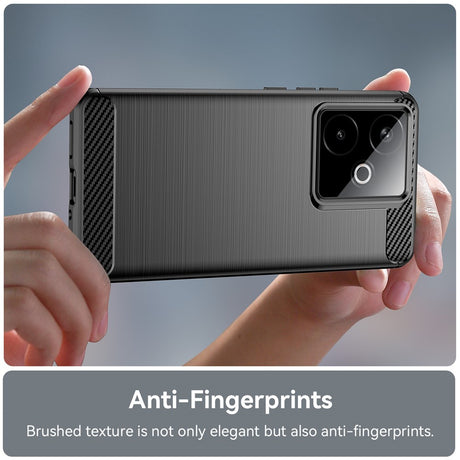 Husa de protectie Techsuit Carbon Silicone compatibil cu Realme GT 7, Negru