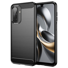 Husa de protectie Techsuit Carbon Silicone compatibil cu Samsung Galaxy A17 5G / A17 4G, Negru