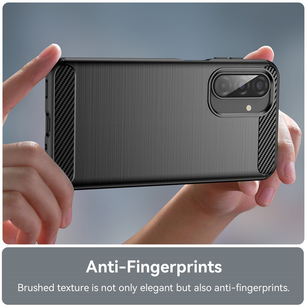 Husa de protectie Techsuit Carbon Silicone compatibil cu Samsung Galaxy A17 5G / A17 4G, Negru