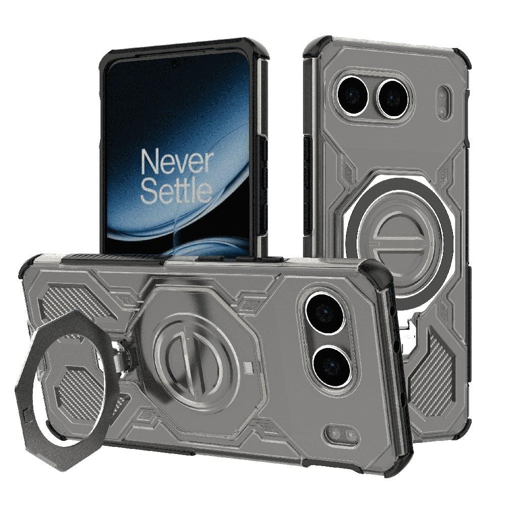 Husa de protectie Techsuit Carbon Shield PRO compatibil cu OnePlus Nord 4, Negru Fumuriu